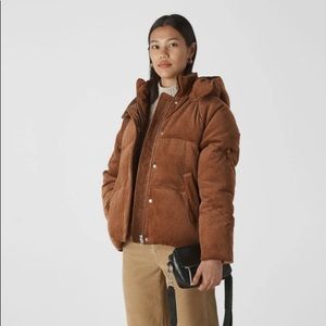 Whistles NWT Casey Cord Brown Puffer Jacket
